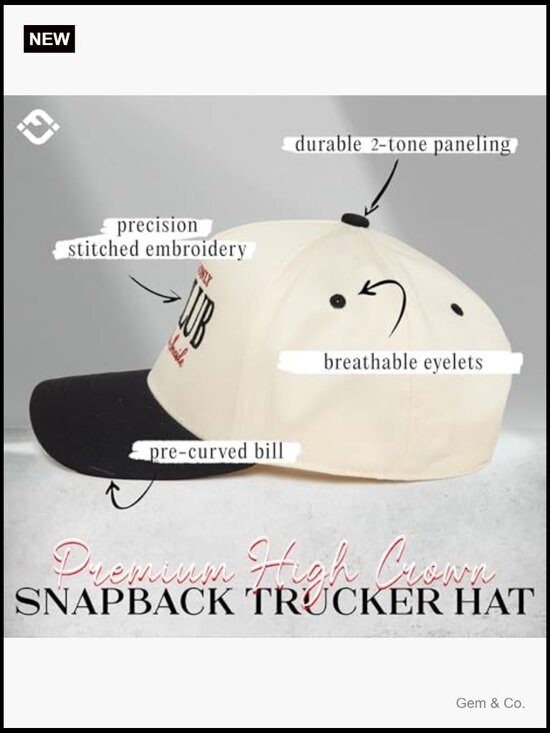 Vintage 2 Tone Snapback Hat Adjustable Cotton Baseball Cap for Men Women Unisex main image 5